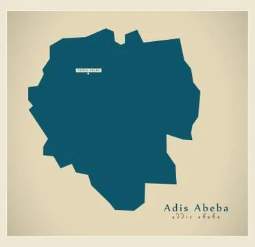 Modern Map - Adis Abeba ET Stock-Illustration