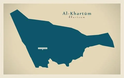 Modern Map - Al Khartum SD Stock-Illustration