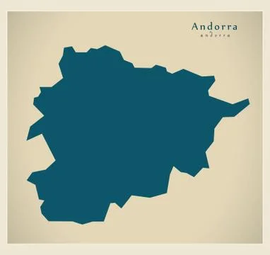 Modern Map - Andorra AD Stock Illustration