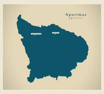 Modern Map - Apurimac PE Stock Illustration