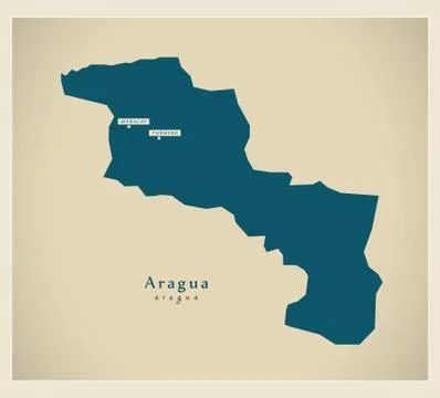 Modern Map - Aragua VE Stock Illustration