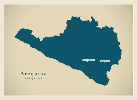 Modern Map - Arequipa PE Stockillustratie
