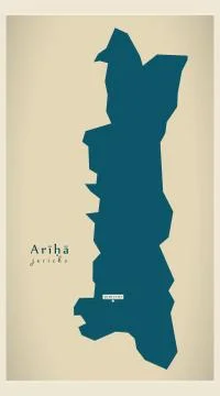 Modern Map - Ariha PS Stock Illustration