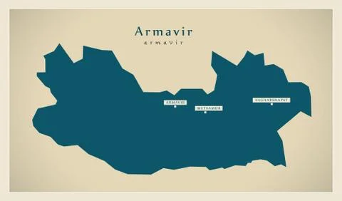 Modern Map - Armavir AM Stock Illustration