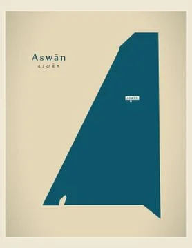 Modern Map - Aswan EG Stock Illustration