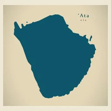Modern Map - Ata TO Stock Illustration