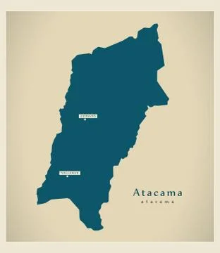 Modern Map - Atacama CL Stock Illustration