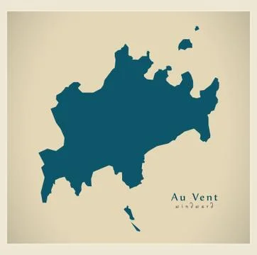 Modern Map - Au Vent BL Stock Illustration