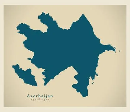 Modern Map - Azerbaijan AZ Stock-Illustration