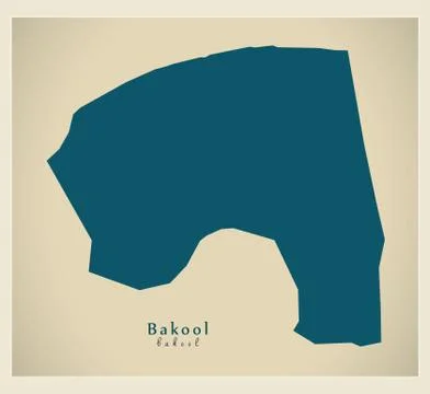 Modern Map - Bakool SO Stock Illustration