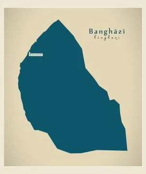 Modern Map - Banghazi LY Stock Illustration