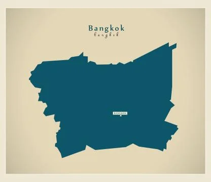 Modern Map - Bangkok TH Stock Illustration