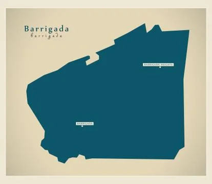 Modern Map - Barrigada GU Illustrazione stock