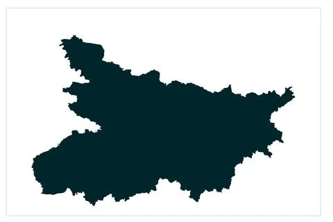 Modern Map - Beautiful Vector illustration of Bihar State of India on white b Stock Illustration