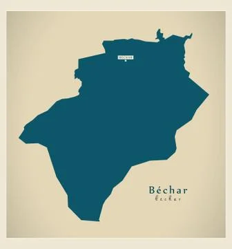 Modern Map - Bechar DZ Stock Illustration
