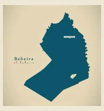 Modern Map - Beheira EG Stock Illustration