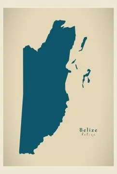 Modern Map - Belize BZ Stock Illustration