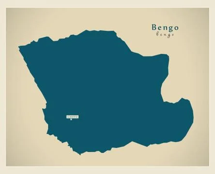 Modern Map - Bengo AO Stock Illustration