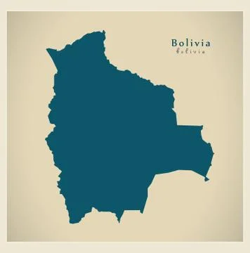 Modern Map - Bolivia BO Stock Illustration