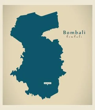 Modern Map - Bombali SL Stock Illustration