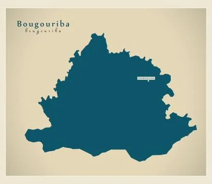 Modern Map - Bougouriba BF Stock Illustration