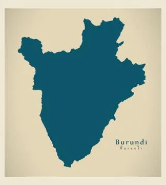 Modern Map - Burundi BI Illustrazione stock