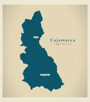 Modern Map - Cajamarca PE Stock Illustration