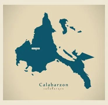 Modern Map - Calabarzon PH Stock Illustration