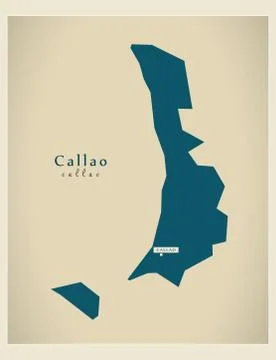 Modern Map - Callao PE Stock Illustration