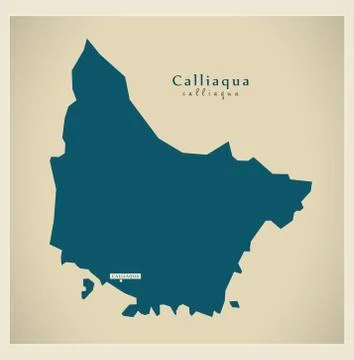 Modern Map - Calliaqua VC Stock Illustration