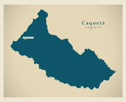 Modern Map - Caqueta CO Stock Illustration