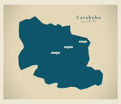 Modern Map - Carabobo VE Stock Illustration
