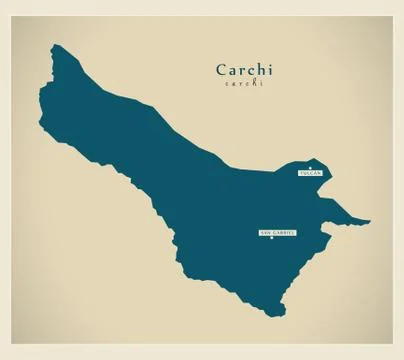 Modern Map - Carchi EC Stock Illustration