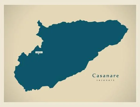Modern Map - Casanare CO Stock Illustration