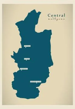 Modern Map - Central LK Stock-Illustration