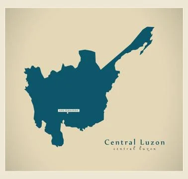 Modern Map - Central Luzon PH Stock Illustration