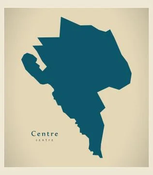 Modern Map - Centre BL Stock Illustration