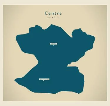 Modern Map - Centre HT Stock Illustration