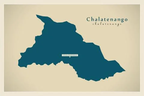 Modern Map - Chalatenango SV Stock Illustration