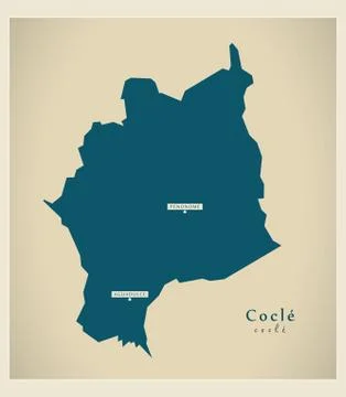 Modern Map - Cocle PA Stock Illustration