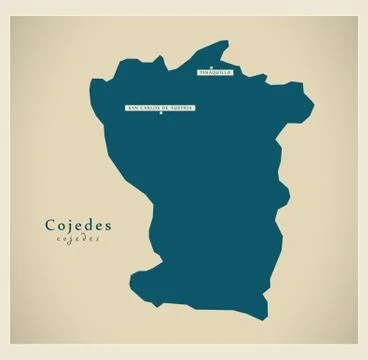 Modern Map - Cojedes VE Stock Illustration