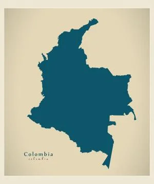 Modern Map - Colombia CO Stock Illustration