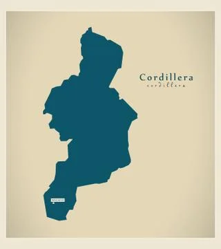 Modern Map - Cordillera PH Stock Illustration