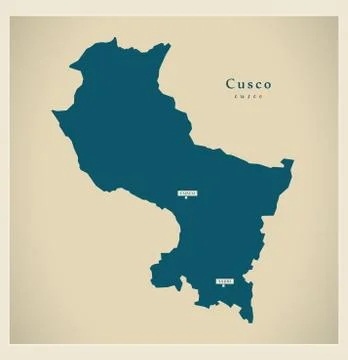 Modern Map - Cusco PE Stock Illustration