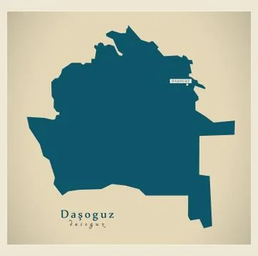 Modern Map - Dasoguz TM Illustrazione stock