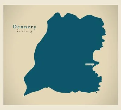 Modern Map - Dennery LC Stock Illustration