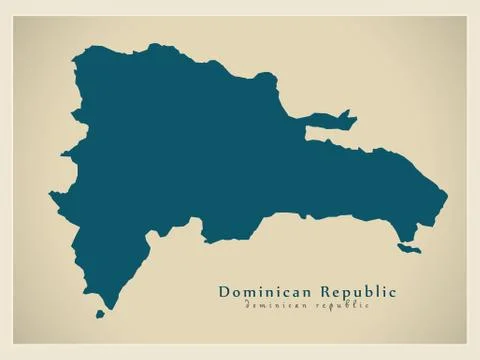 Modern Map - Dominican Republic DO Stock Illustration