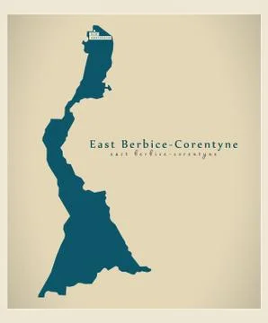 Modern Map - East Berbice-Corentyne GY Illustrazione stock