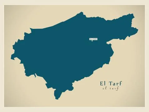 Modern Map - El Tarf DZ Stock Illustration