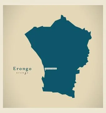 Modern Map - Erongo NA Stock Illustration